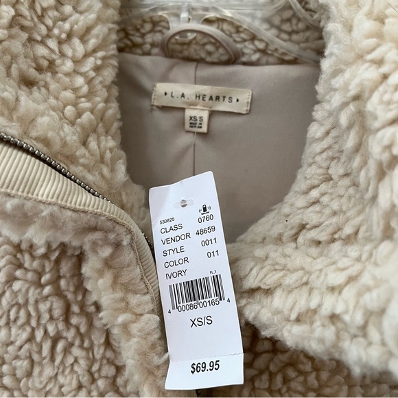 LA HEARTS by PAC SUN Sherpa Jacket NWT Size XS/S - Picture 3 of 8